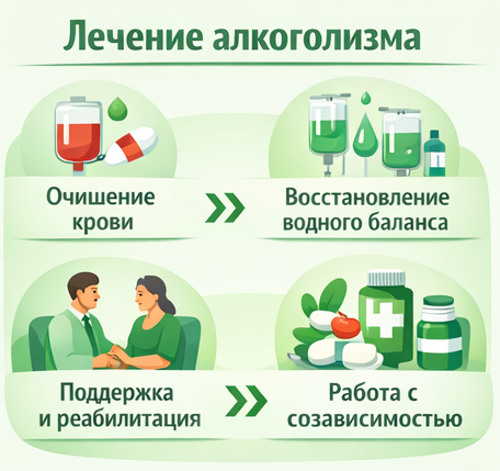 лечение алкоголизма в Урюпинске этапы